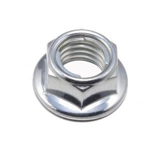 Steel Insert Flange Lock Nut / Metal Prevailing Torque Nut - White Zinc Plated (Wzp)
