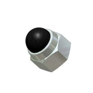 Nylon Cap Nut - DIN 986 - White Zinc Plated (Wzp)